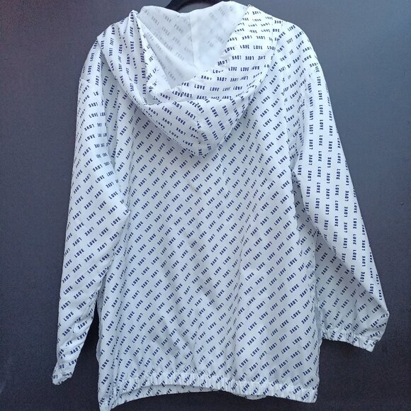 THRILL 94 Women’s Active Windbreaker Jacket Hooded White “Love” Size 3X - Picture 8 of 9